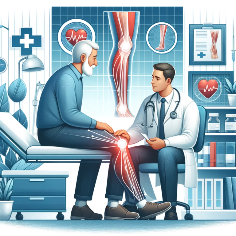 An illustrative representation of leg numbness management in a medical ...